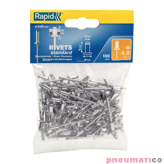 Nity Rapid standardowe Ø4,0 x 8 mm Nity Rapid standardowe Ø4,0 x 8 mm