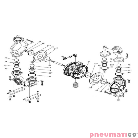 Zestaw naprawczy pompy YAMADA NDP-50BAS/BSS