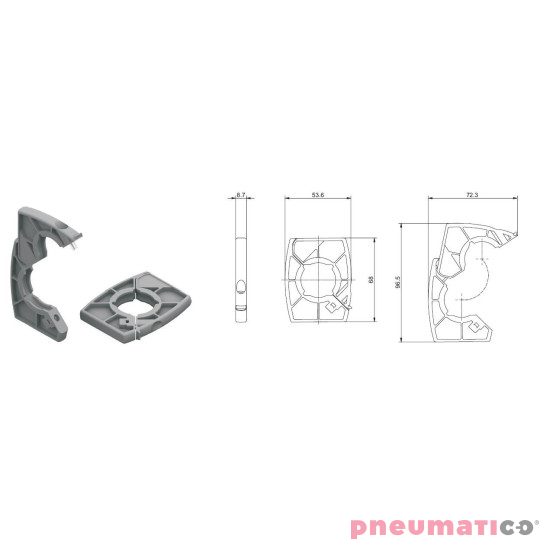 Mocowanie Pneumax T172X Mocowanie Pneumax T172X