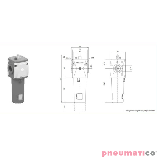 Naolejacz Pneumax P174BL Naolejacz Pneumax P174BL