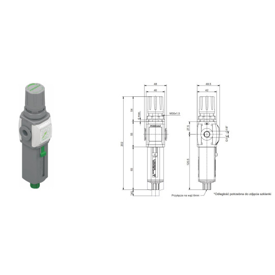 Filtroreduktor z manometrem Pneumax T171BEMACS Filtroreduktor z manometrem Pneumax T171BEMACS