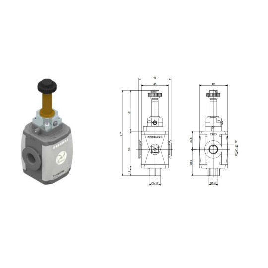Zawór odcinający elektryczny Pneumax T171BVEB2