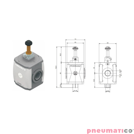 Zawór odcinający elektryczny Pneumax T173BVEB2