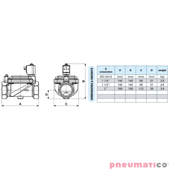 Zawór membranowy MM EL.ZAW. 1-1/4  DN40 0.5-16 BAR MEMBR. VITON Zawór membranowy MM EL.ZAW. 1-1/4  DN40 0.5-16 BAR MEMBR. VITON