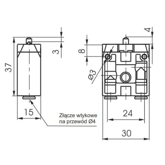 Zawór krańcowy z trzpieniem Pneumax 104.32.0.1.PA Zawór krańcowy z trzpieniem Pneumax 104.32.0.1.PA