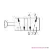Zawór ręczny - przycisk Pneumax 5/2 (bistabilny) 4mm Zawór ręczny - przycisk Pneumax 5/2 (bistabilny) 4mm