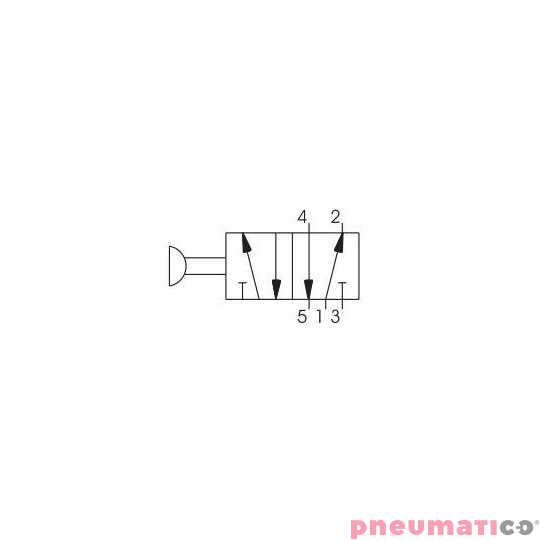 Zawór ręczny - przycisk typu grzybek dwupozycyjny Pneumax 5/2 1/8" TECNO Zawór ręczny - przycisk typu grzybek dwupozycyjny Pneumax 5/2 1/8" TECNO