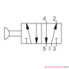 Zawór ręczny - przycisk typu grzybek dwupozycyjny Pneumax 5/2 1/8" TECNO Zawór ręczny - przycisk typu grzybek dwupozycyjny Pneumax 5/2 1/8" TECNO