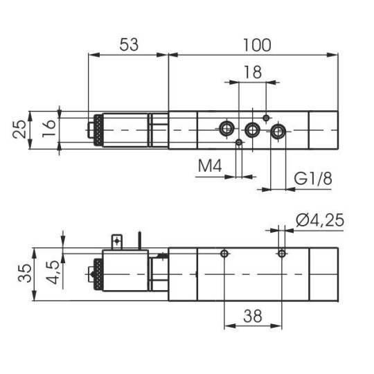Elektrozawór Pneumax ECO G1/8" 5/2 220VAC-SPRĘŻYNA Elektrozawór Pneumax ECO G1/8" 5/2 220VAC-SPRĘŻYNA