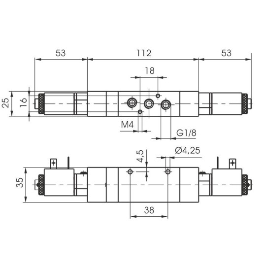 Elektrozawór Pneumax ECO G1/8" 5/3 CC 24VAC-24VAC Elektrozawór Pneumax ECO G1/8" 5/3 CC 24VAC-24VAC