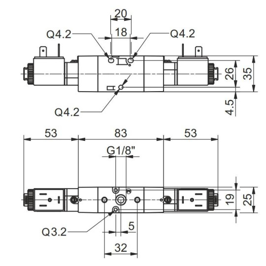 Elektrozawór Pneumax Tecno ECO G1/8 T488.32.0.0.M56  24V Elektrozawór Pneumax Tecno ECO G1/8 T488.32.0.0.M56  24V