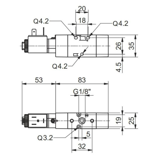 Elektrozawór Pneumax Tecno ECO G1/8 T488.32.0.1.M57 110V Elektrozawór Pneumax Tecno ECO G1/8 T488.32.0.1.M57 110V