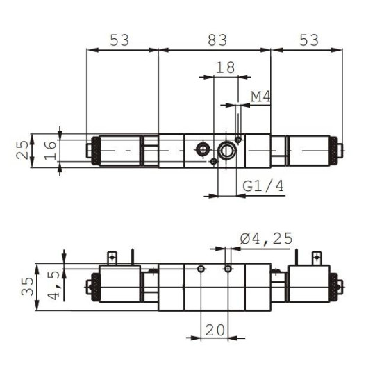 Elektrozawór Pneumax ECO G1/4 484.32.0.0.M56 24V Elektrozawór Pneumax ECO G1/4 484.32.0.0.M56 24V