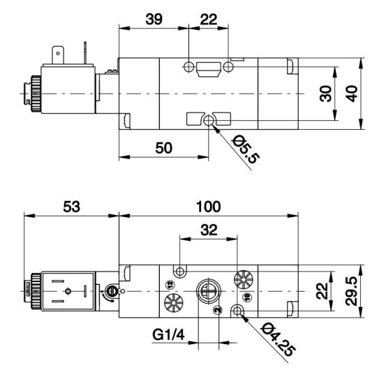 Elektrozawór Pneumax TECNO ECO G1/4 T424.32.0.1.B05 24VDC Elektrozawór Pneumax TECNO ECO G1/4 T424.32.0.1.B05 24VDC