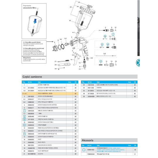 Pistolet lakierniczy Iwata WS-400 EVO BASE z górnym zbiornikiem Pistolet lakierniczy Iwata WS-400 EVO BASE z górnym zbiornikiem