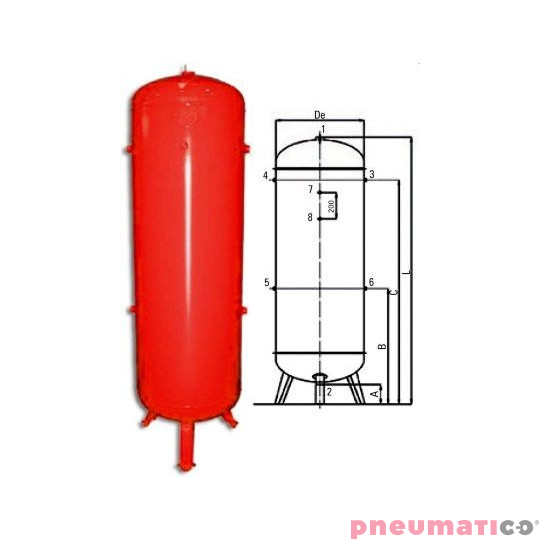Zbiornik ciśnieniowy pionowy K3000 L