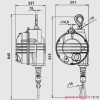 Balanser TECNA 9504.F_wymiary Balanser TECNA 9504.F_wymiary