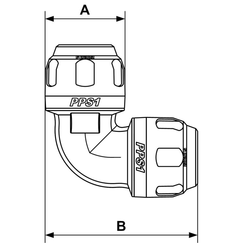 Kolano 90° aluminiowe Prevost 32mm PPS1 9C32 Kolano 90° aluminiowe Prevost 32mm PPS1 9C32