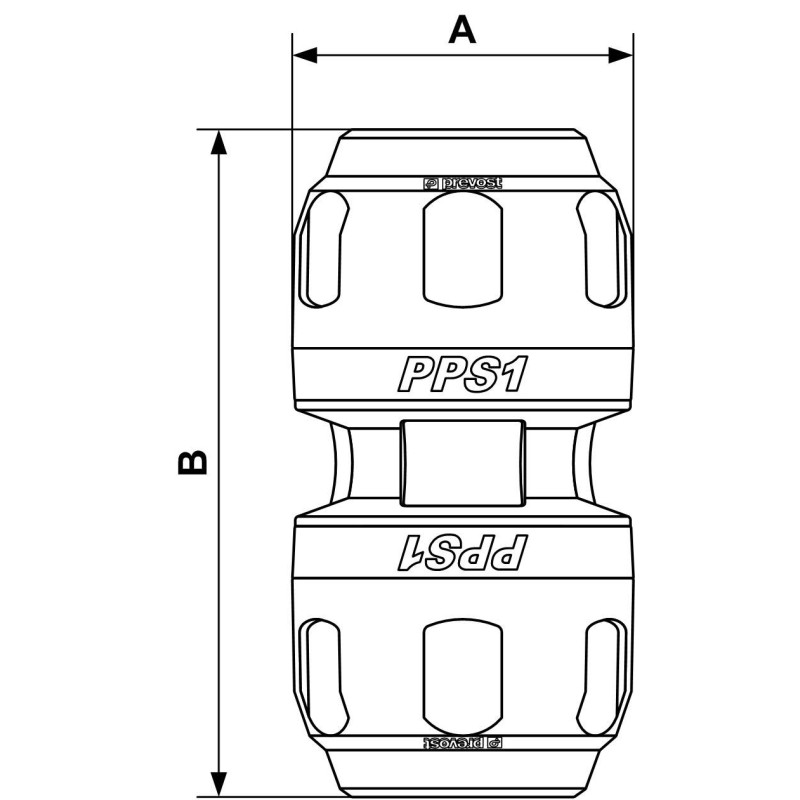 Mufa aluminiowa Prevost 25mm PPS1 UN25 Mufa aluminiowa Prevost 25mm PPS1 UN25