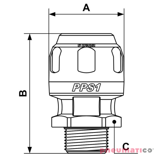 Złącze proste z gwintem zew. Prevost 20mm R3/4 PPS1 MM2027