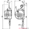 Balanser linkowy 9431.B1 TECNA_wymiary Balanser linkowy 9431.B1 TECNA_wymiary