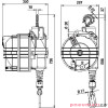 Balanser linkowy TECNA 9455.B1 wymiary Balanser linkowy TECNA 9455.B1 wymiary