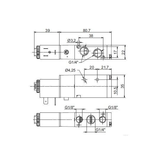 Zawór elektropneumatyczny 5/2 PNEUMAX 1/4 8884.52.00.39.F56 24VAC Zawór elektropneumatyczny 5/2 PNEUMAX 1/4 8884.52.00.39.F56 24VAC