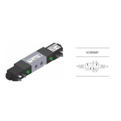 Zawór elektropneumatyczny 5/2 bistabilny PNEUMAX 1/4 8884.52.00.35.F56 AC_24V