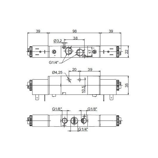 Zawór elektropneumatyczny 5/2 bistabilny PNEUMAX 1/4 8884.52.00.35.F56 AC_24V Zawór elektropneumatyczny 5/2 bistabilny PNEUMAX 1/4 8884.52.00.35.F56 AC_24V