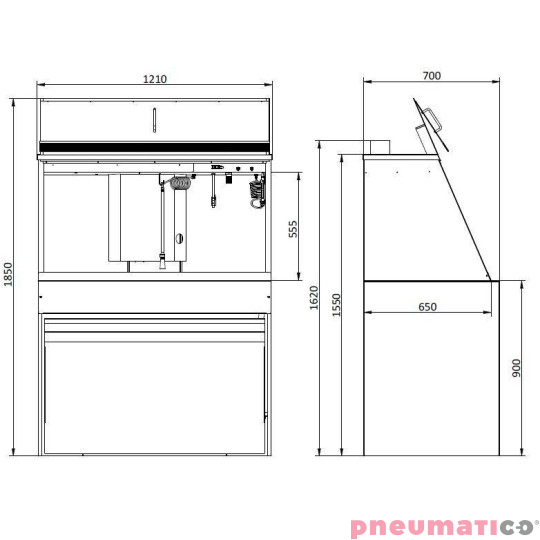 Przemysłowa myjnia do pistoletów lakierniczych M-1200-2 B-TEC