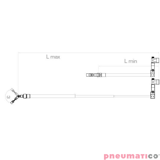 Ramię reakcyjne teleskopowe BNP BRT40 1000 Ramię reakcyjne teleskopowe BNP BRT40 1000