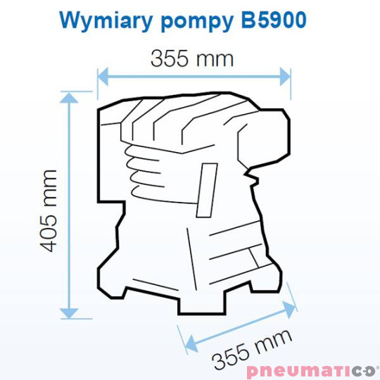 Kompresor tłokowy PRO ABAC B5900B 270 CT5,5 4116019770 Kompresor tłokowy PRO ABAC B5900B 270 CT5,5 4116019770