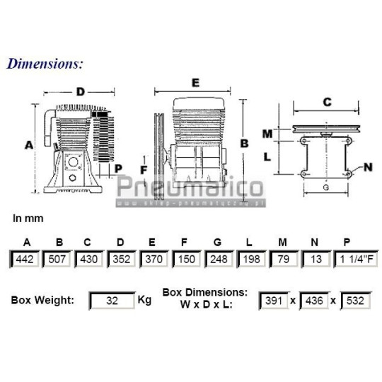 Pompa tłokowa - Agregat sprężarkowy ABAC 6000 B B6000 Pompa tłokowa - Agregat sprężarkowy ABAC 6000 B B6000