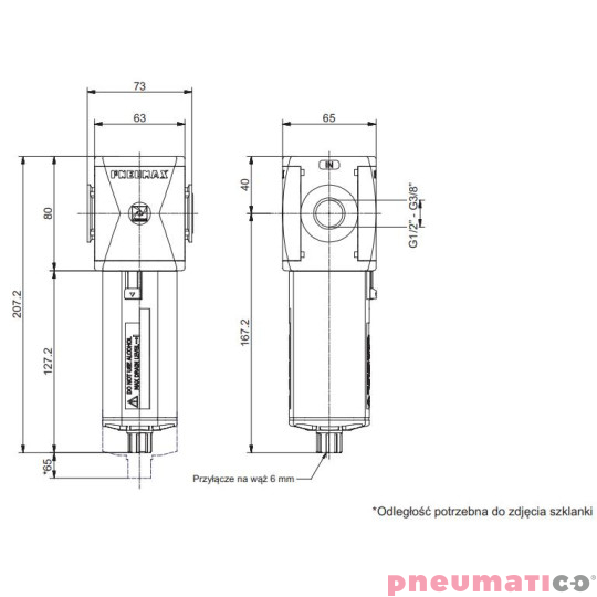 Filtr Pneumax T173BFB Filtr Pneumax T173BFB