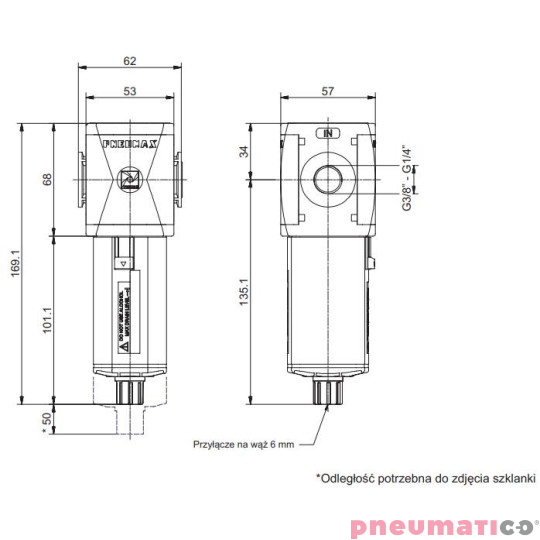 Filtr dokładny Pneumax T172BDA Filtr dokładny Pneumax T172BDA