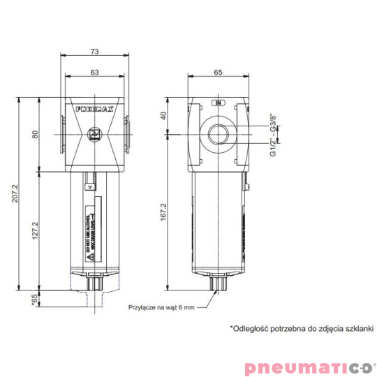 Filtr dokładny Pneumax T173BDA Filtr dokładny Pneumax T173BDA