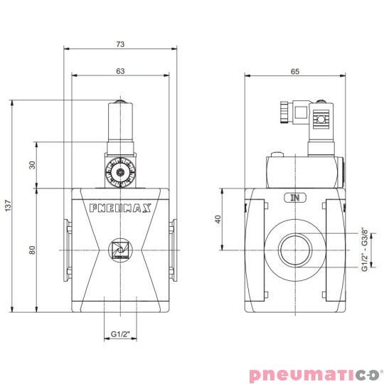 Zawór łagodnego startu Pneumax T173BAP