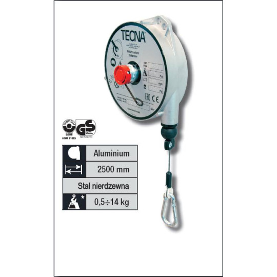 Balanser linkowy 9338 TECNA 6-8kg 2500mm Balanser linkowy 9338 TECNA 6-8kg 2500mm