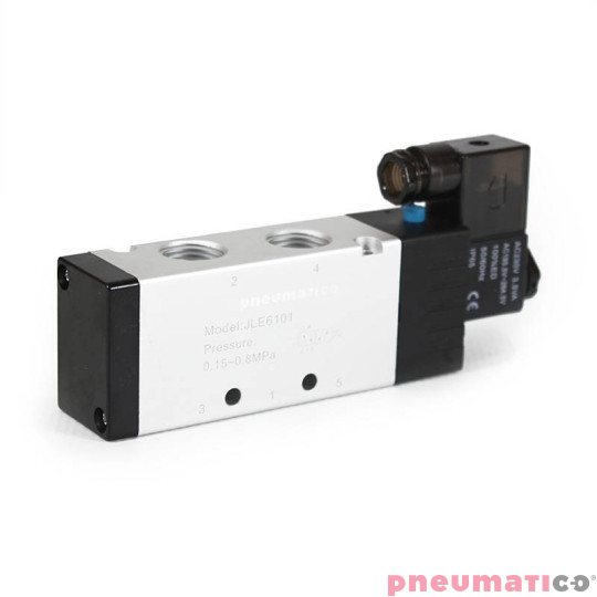 Elektrozawór PNEUMATICO 5/2 G1/2" 230V AC JLE6101-230VAC Elektrozawór PNEUMATICO 5/2 G1/2" 230V AC JLE6101-230VAC