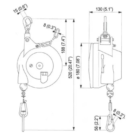 Balanser 25DF Desoutter 15-25 kg 2m 6158050170 Balanser 25DF Desoutter 15-25 kg 2m 6158050170