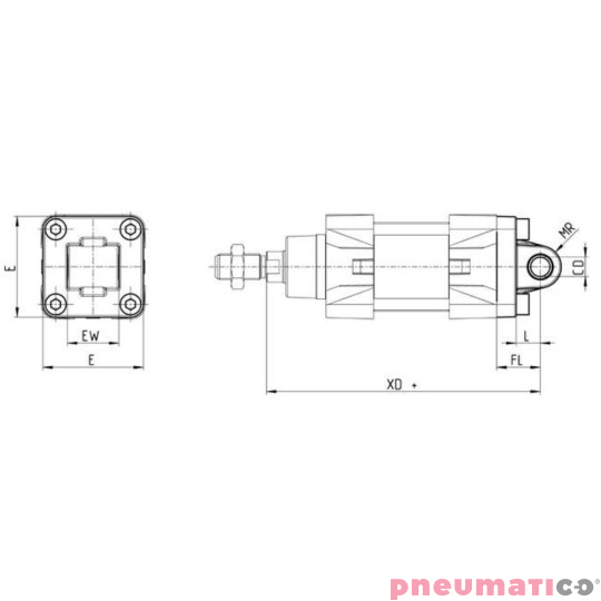 KOŁNIERZ CZOPOWY TYLNY MODEL L O63 CAMOZZI L-41-63 KOŁNIERZ CZOPOWY TYLNY MODEL L O63 CAMOZZI L-41-63