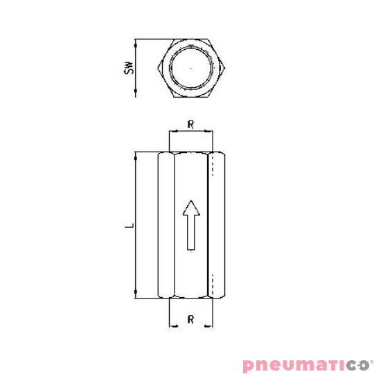 ZAWÓR ZWROTNY JEDNOKIERUNKOWY 2xWW G1/8" CAMOZZI VNR-210-18 ZAWÓR ZWROTNY JEDNOKIERUNKOWY 2xWW G1/8" CAMOZZI VNR-210-18