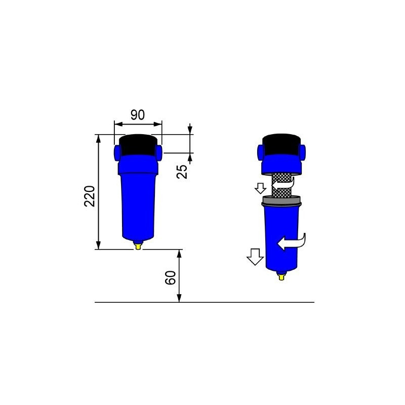 Separator cyklonowy SA005 OMI Separator cyklonowy SA005 OMI