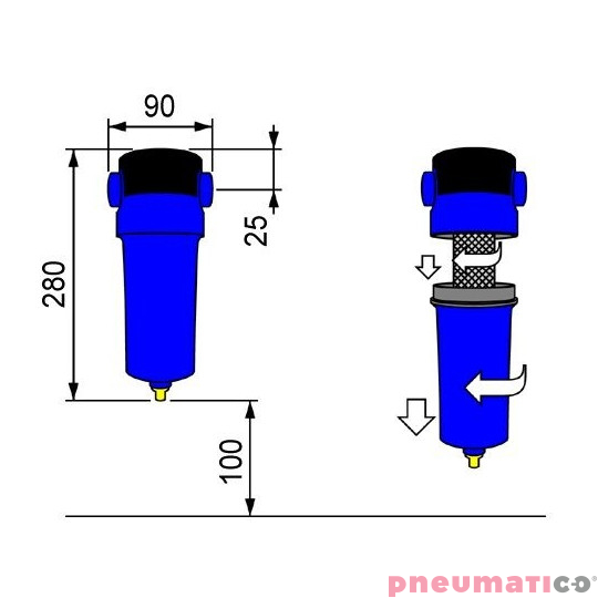 Separator cyklonowy SA0030 OMI Separator cyklonowy SA0030 OMI