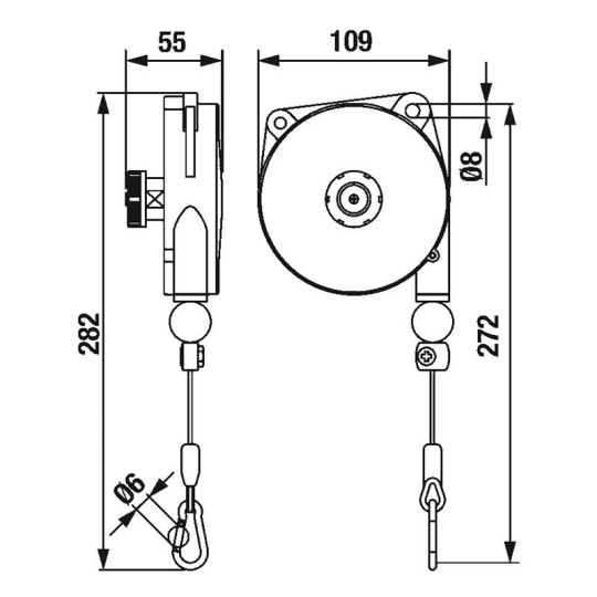 Balanser linkowy 9301NY TECNA 0,4-1kg 1600mm Balanser linkowy 9301NY TECNA 0,4-1kg 1600mm