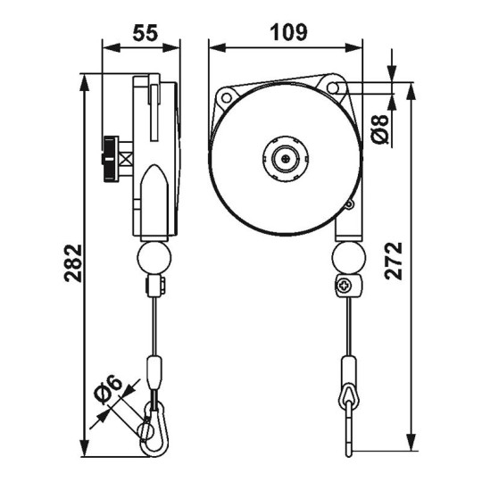 Balanser linkowy 9313 TECNA 2-3kg 1600mm Balanser linkowy 9313 TECNA 2-3kg 1600mm