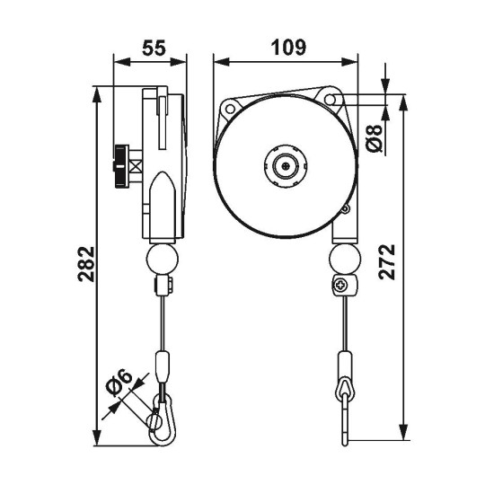 Balanser linkowy 9311AX TECNA 04-1 kg 1600mm Balanser linkowy 9311AX TECNA 04-1 kg 1600mm