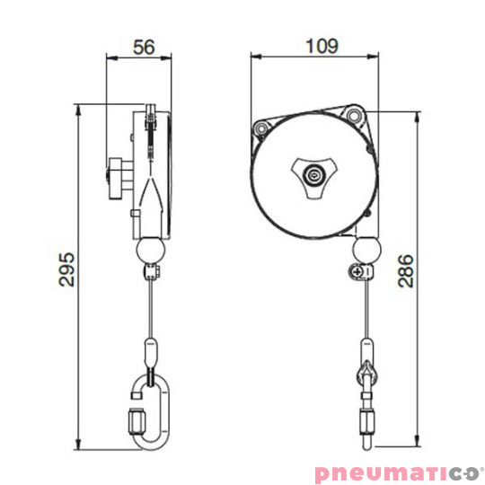Balanser linkowy X-LIGHT.3 TECNA 2-3kg 2500mm Balanser linkowy X-LIGHT.3 TECNA 2-3kg 2500mm