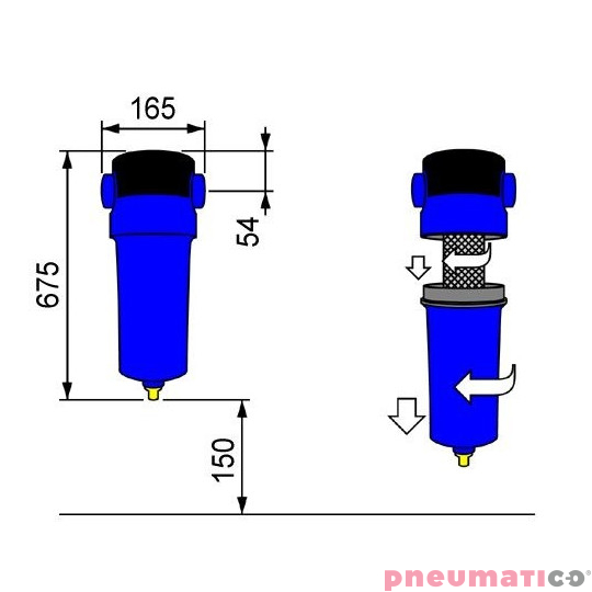 Separator cyklonowy SA0220 OMI  2 1/2
