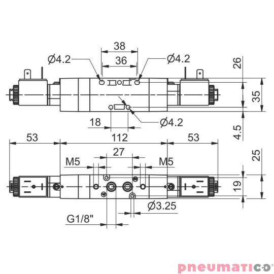 Elektrozawór Pneumax Tecno G1/8 T488.53.31.0.0.M57 110 VAC Elektrozawór Pneumax Tecno G1/8 T488.53.31.0.0.M57 110 VAC